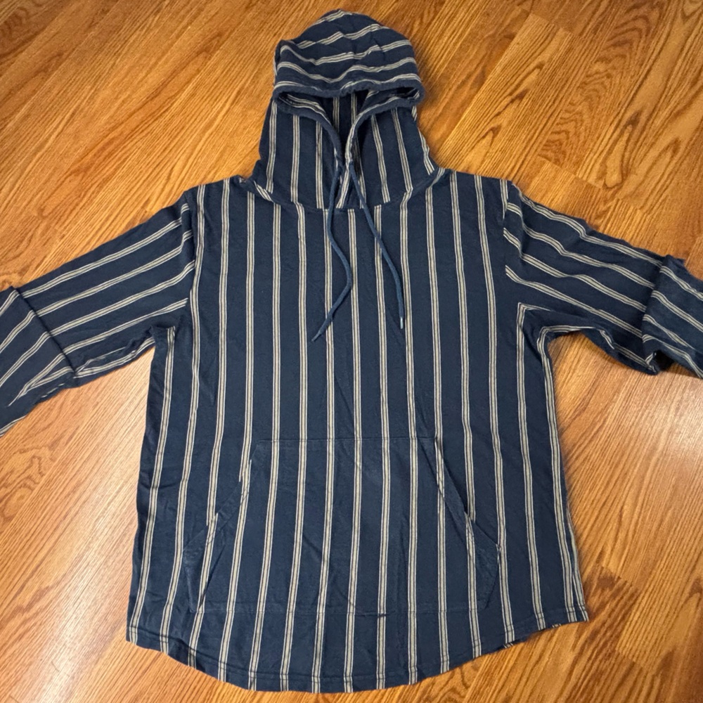 Striped Blue and White Hoodie